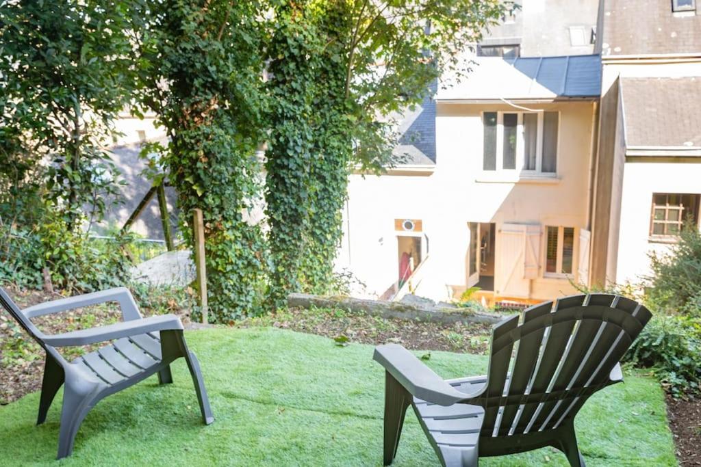 Oo Le Jardin Oo Paisible Studio Equipe Et Bien Place Quimper Buitenkant foto
